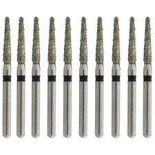 Dental Black Round-End Taper Diamond Burs Super Coarse 856/016SC Bur High Speed