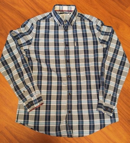 Men Ben Sherman Shirt Blue Cotton 38