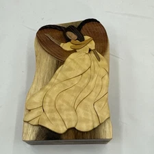 Carver Dan's Angelic Angel Wood Puzzle Box Game Night Brain Teaser
