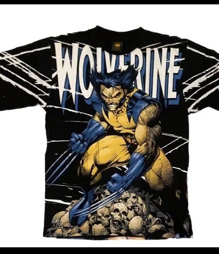Vintage Style wolverine Comics Size XL Modern AOP And looney tunes Shirt