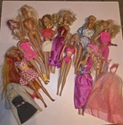 Vintage Barbie Doll Lot 9 Mattel Dolls Clothes Accessories 1980s 1990s TLC