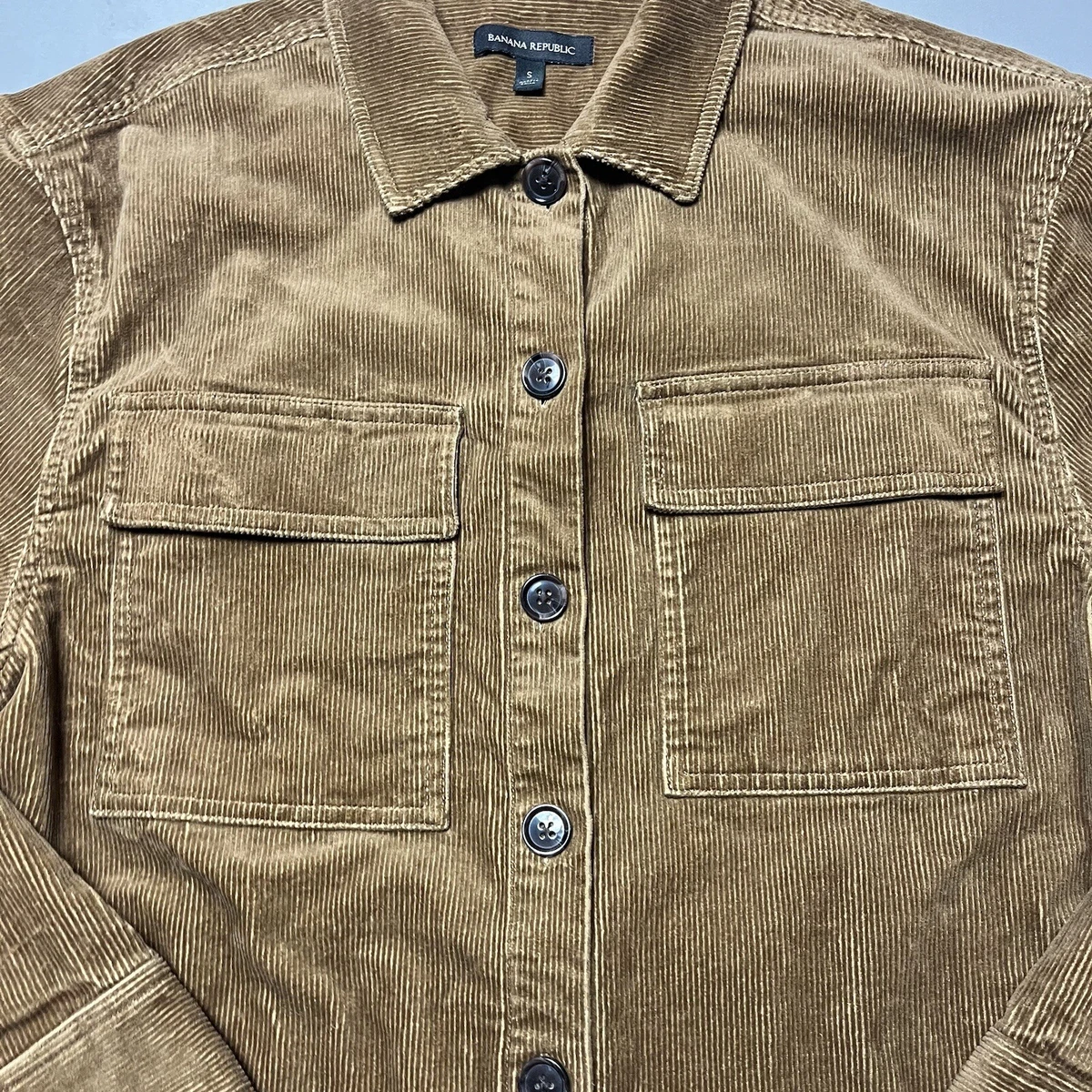 Banana Republic Men’s Brown Corduroy Trucker Button Up Jacket Small