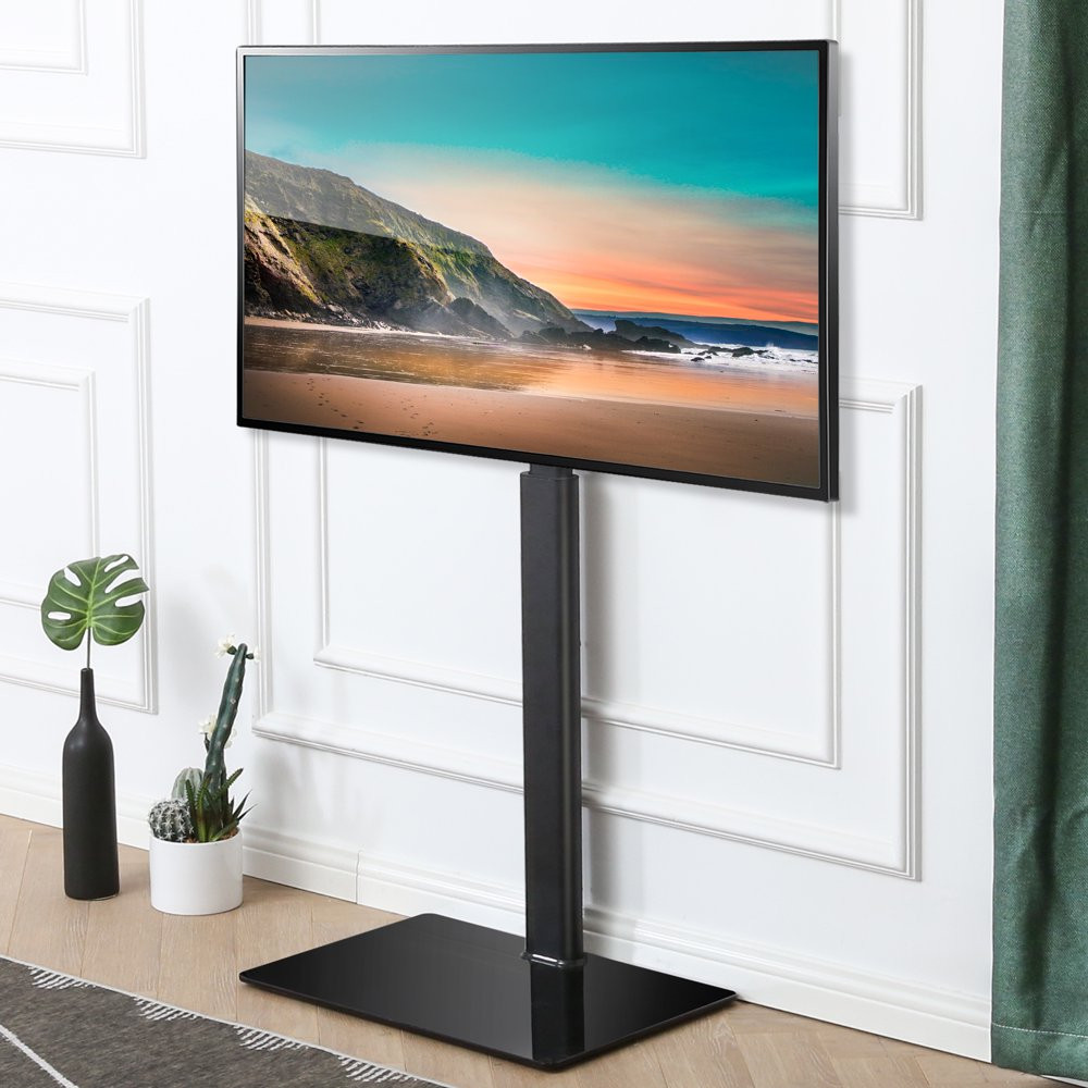FITUEYES Universal TV Stand Base with Swivel Mount, Corner Floor TV Stand for 32