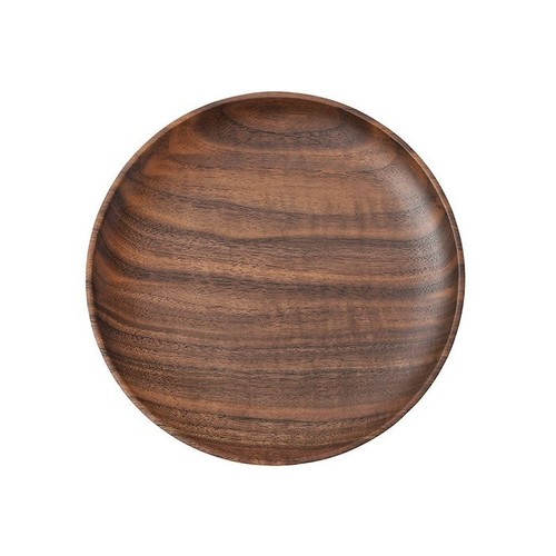 Walnut wooden Circular d 15cm Cigarette tray portable storage tray - Picture 2 of 6