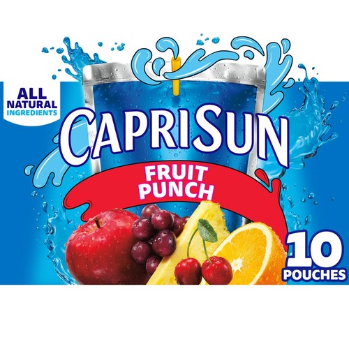 Capri Sun Fruit Punch Juice Box Pouches, 10 ct Box, 6 fl oz Pouches FREE DELIVER