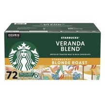 Starbucks Veranda Blend Blonde Roast K-Cup Pods - Box of 72 Pods, Free Shipping