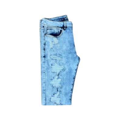 Rue 21 premium Skinny Supreme Flex Light Blue Distressed Jeans sz 32x34