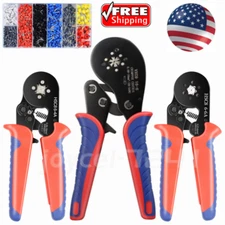 Electrical Crimping Ferrule Self-adjustable Ratchet Pliers High-Precision Clamp