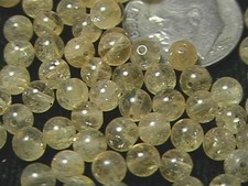 4mm Yellow Citrine Smooth Round Beads 10 TEN BEADS