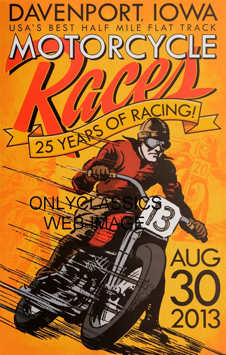 コレクション vintage poster VINTAGE MOTORCYCLE RACING 12X18 POSTER GREAT ART GRAPHICS LUCKY