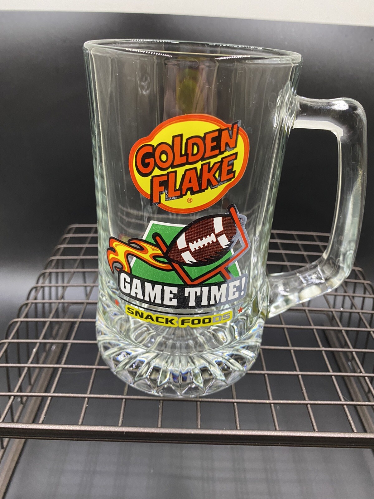 Vintage Glass Golden Flake Game Time! Snack Foods Mug 22 Oz | eBay