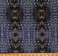 Cotton Crocodile Skin Crocodiles Skin Prints Fabric Print by the Yard D656.06
