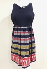 ANTHROPOLOGIE ELOISE Stripe Tassel Pattern Dress