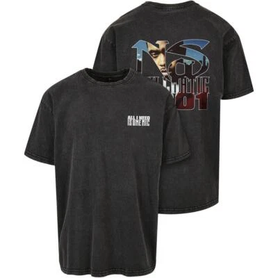 Mister Tee Nas Stillmatic Acid Washed Oversize Tee T-Shirt Pour Homme Imprimé - Photo 1/3
