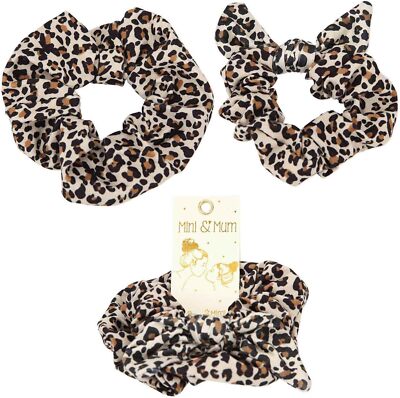 Depesche Princess Mimi Scrunchies MINI & MUM Creme Leo Muster Haargummi Haarband