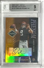 2003 Leaf Limited Bronze Phenom Carson Palmer Auto RC/25 BGS 9 9 Auto MINT POP 3