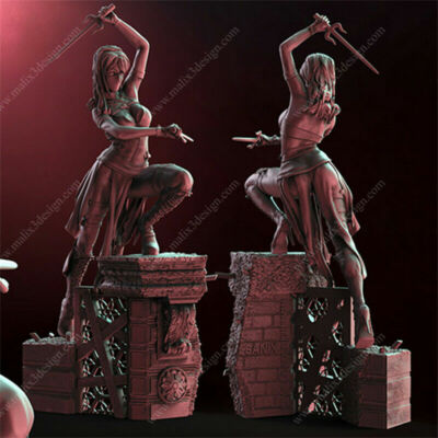 Elektra Marvel Unpainted Figure Blank Kit Model GK 1/6 41cm Hot Toy New Toy Stoc