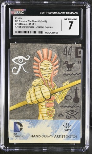Cryptozoic DC Artist Sketch Card 1/1 - Khalis - Jezreel Rojales - CGC 7