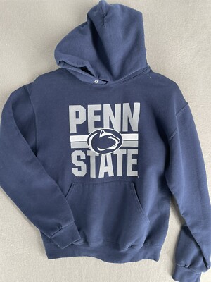 Penn State University Hoodie Sweater Men s Small Fleece Front Graphic Pullover