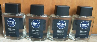 Pack 4 Nivea Men Deep Comforting Post Shave Lotion 3.3oz each New
