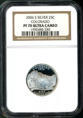 2006-S 25C Silver Colorado Quarter PF70UC NGC # 1992485-282 + Bonus