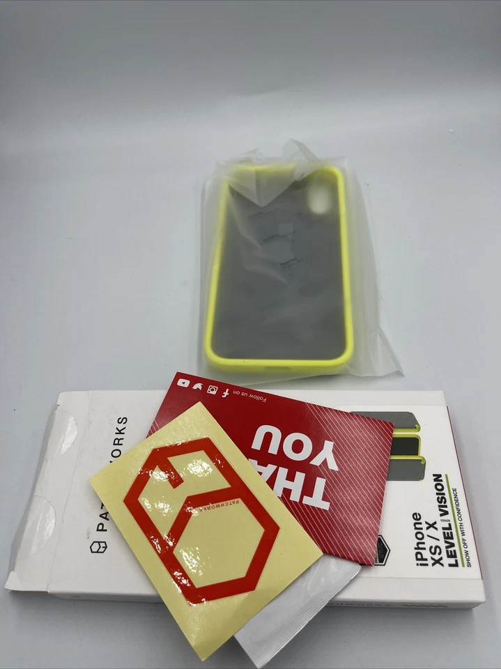 Funda Híbrida TPU Patchworks Level Vision, iPhone X/XS, Color Volt, NUEVA Caja Abierta Foto 3 de 4