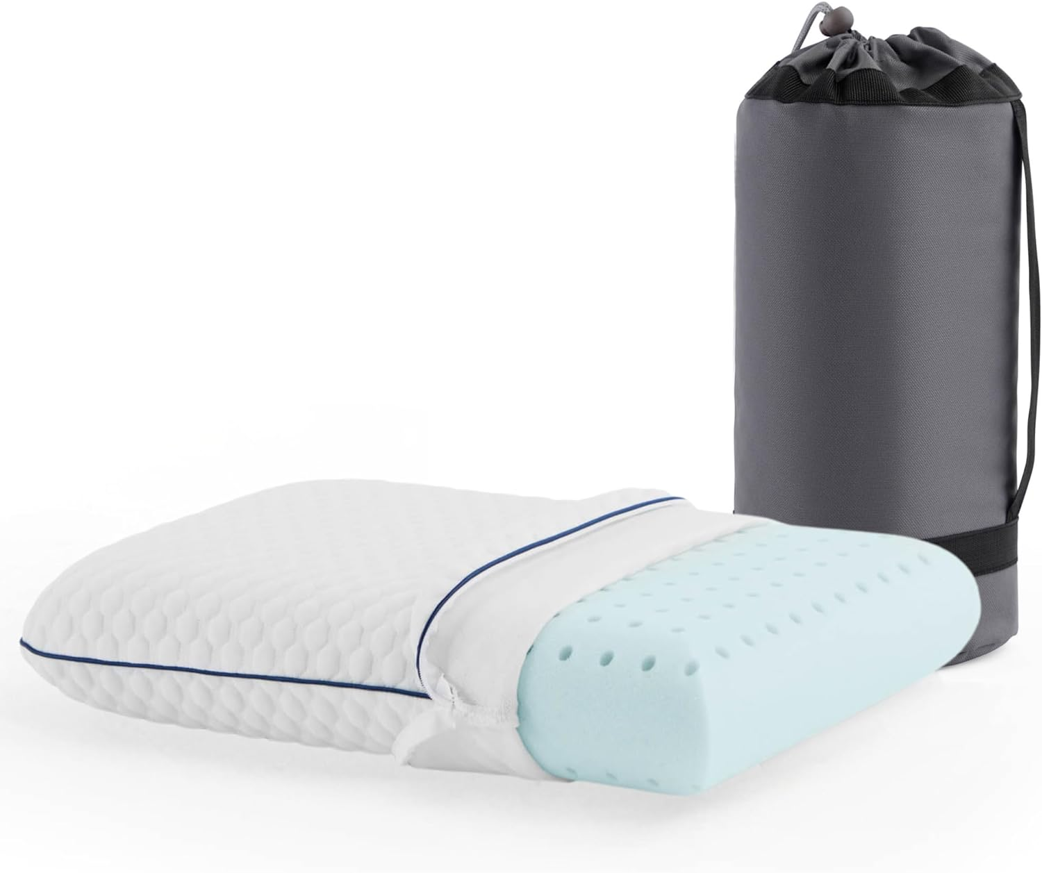 Gel Memory Foam Camping Pillow for Travel Essentials and Must-Have Camping Gear
