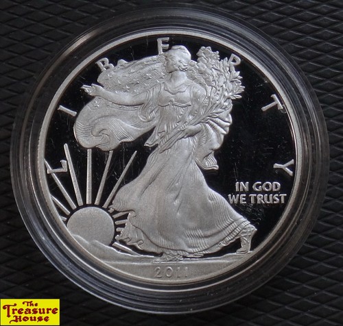 2011-W American Eagle ONE DOLLAR S$1 USD 1 OZ-T .999 Silver Proof Coin Loose