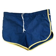 Vtg Jantzen Men's Size 40 Blue Short Swim Truncks Michigan Colors USA