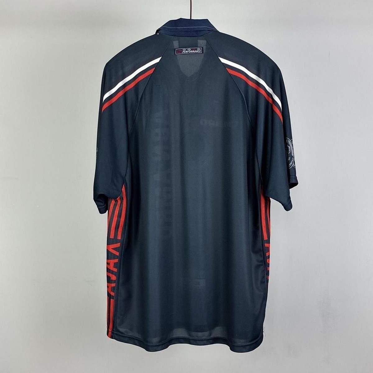 Vintage 90s 1997/98 Umbro Ajax Amsterdam Away Football Shirt Navy