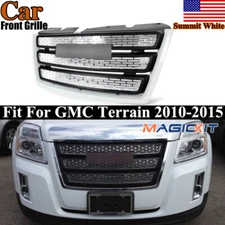 Summit White Trim Front Bumper Upper Grille For GMC Terrain SL SLE SLT 2010-2015