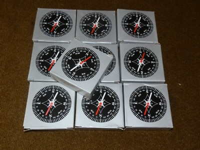 Lot Of Ten 2'' Diameter Black Plastic Compass (es)