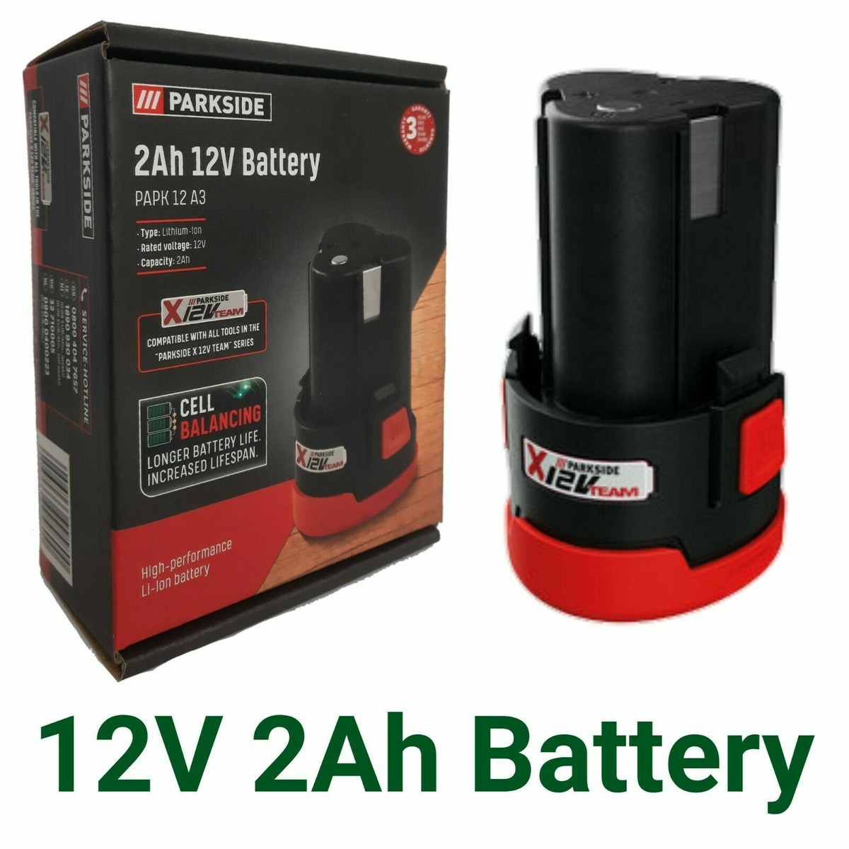 Batteria Parkside X12 Team 12V 2Ah Li-Ion - Per Attrezzi PARKSIDE - Foto 4