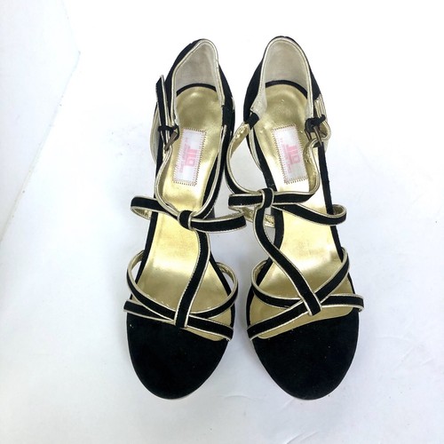 jennifer lopez WOMEN's shoes Black Suede Patent Platform Heels Size 8 - Picture 2 of 8
