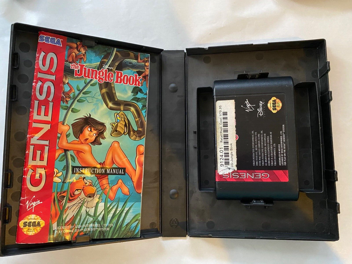 The Jungle Book Sega Genesis Vintage Video Game Manual Box