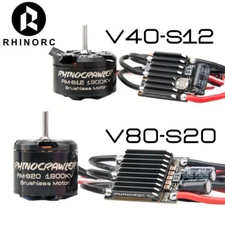 RHINORC Crawler 40A/80A-S20 AM32 ESC Brushless Motor for 1/10 TRX4 Shafty Truck