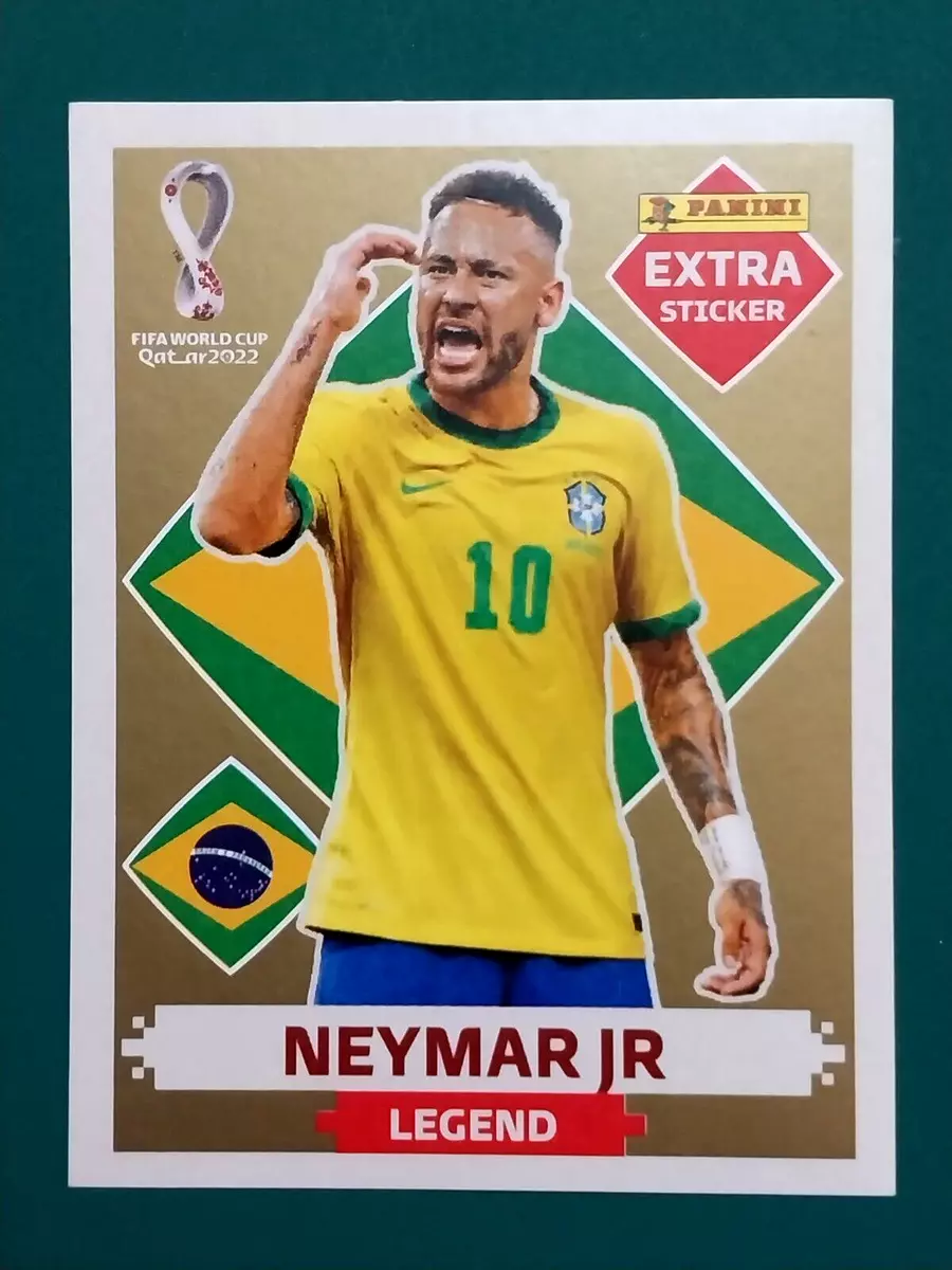 PANINI Extra Sticker Qatar 2022 #D14 NEYMAR JR. Brazil LEGEND - GOLD