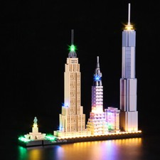 LocoLee LED Light Kit for Lego 21028 Architecture New York City Model Decor Lamp
