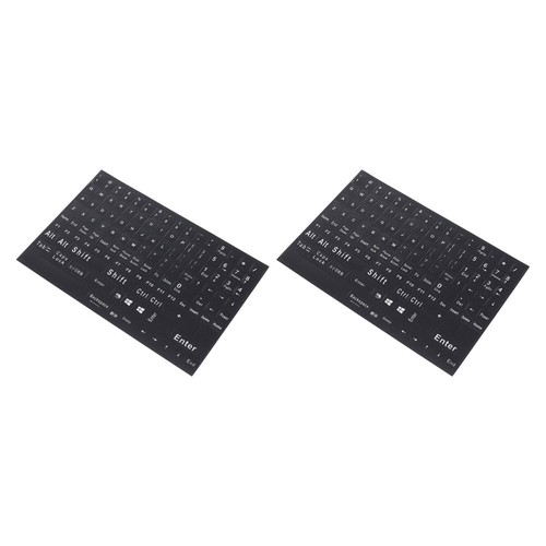 2 Sheets Autocollants Clavier Anglais Ordinateur Portable De Remplacement Du - Afbeelding 9 van 12