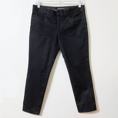 Banana Republic Sloan Capri Pants Size 4 Black Soft Twill Stretch Slim