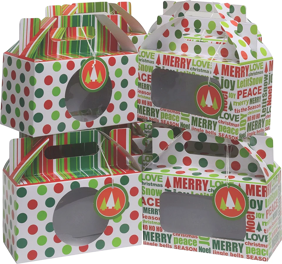 Kit de caja de regalo de galletas de Navidad / Kit de caja de donas Munchkin + Etiquetas de regalo 12 unidades Foto 2 de 3