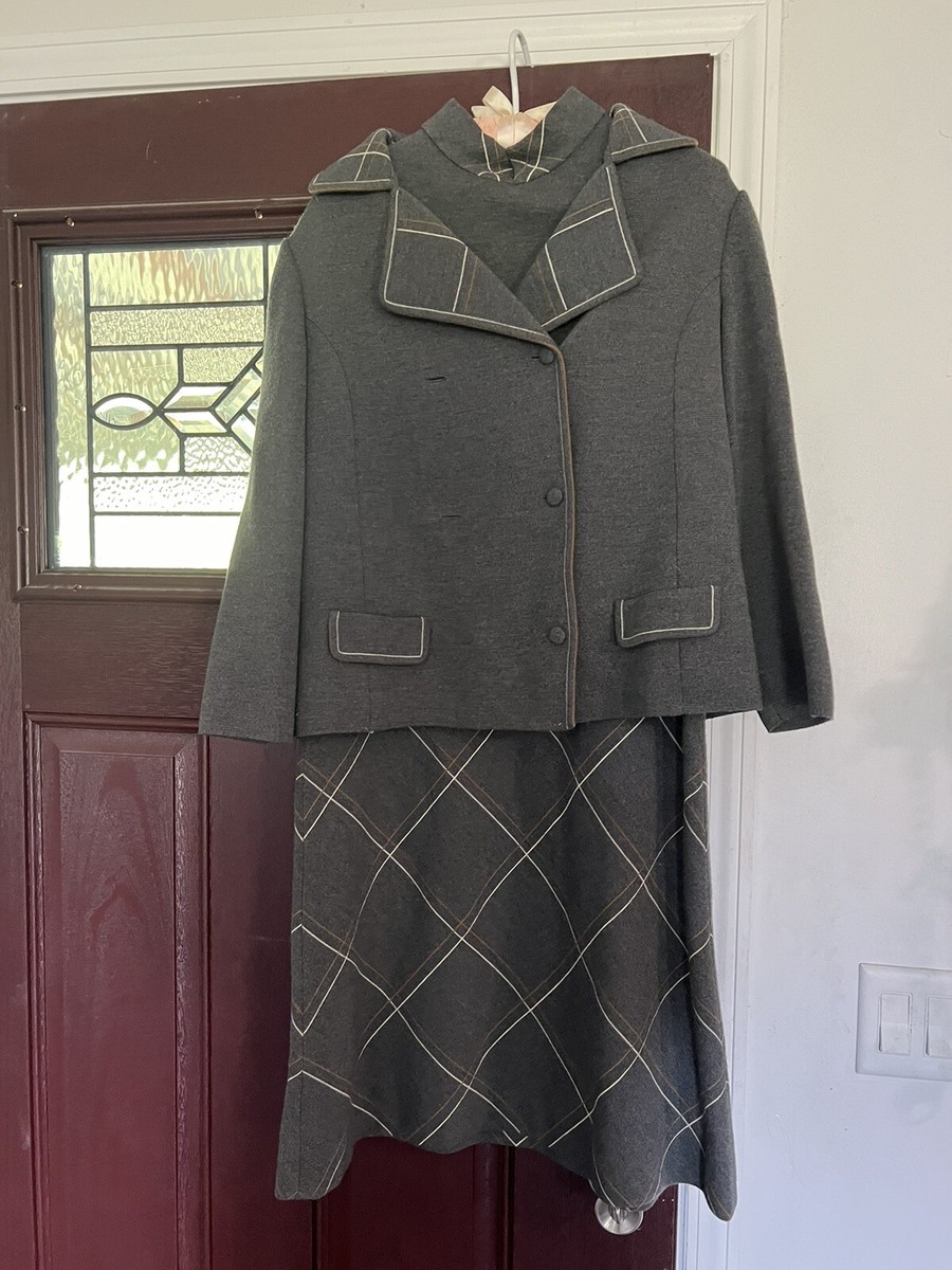 Vintage 1960’s Knits By Thayer Wool 2 Piece Set Size 16 View 2