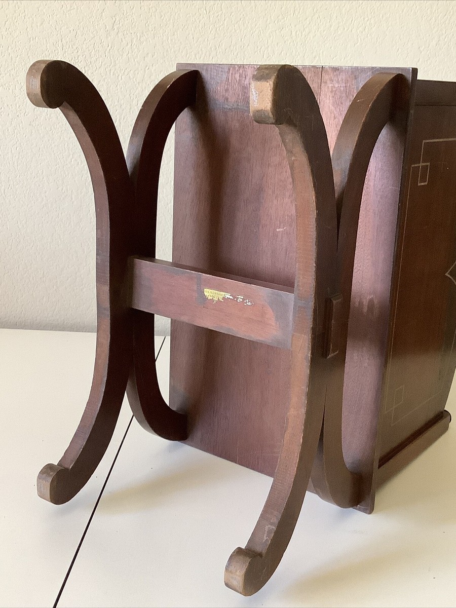 Rangement à Tiroirs Antique Canterbury – Ferguson Bros – Bois Cerise – Roulettes Et Poignée