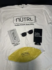 Nutrl Vodka Seltzer Merch Lot Shirt Size L Sunglasses Beach Ball Can Coozy