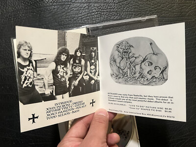 INTRUDER live to die ORG 100% 1ST CD IRON WORKS 1990 THRASH METAL