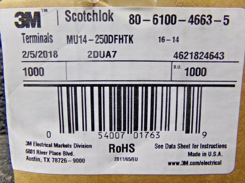 3M Female Disconnect, Bare, 16-14AWG, PK1000 (DC) - Bild 6 von 6