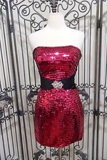 G1267 ALYCE 4242 SZ 4 FUCHSIA  SHORT  FORMAL PROM PAGEANT DRESS GOWN