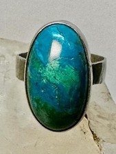 Azurite ring or Turquoise size 9.75 sterling silver women