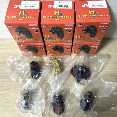 Godzilla Monster Head Magnet Complete 6 types set Ichiban Kuji
