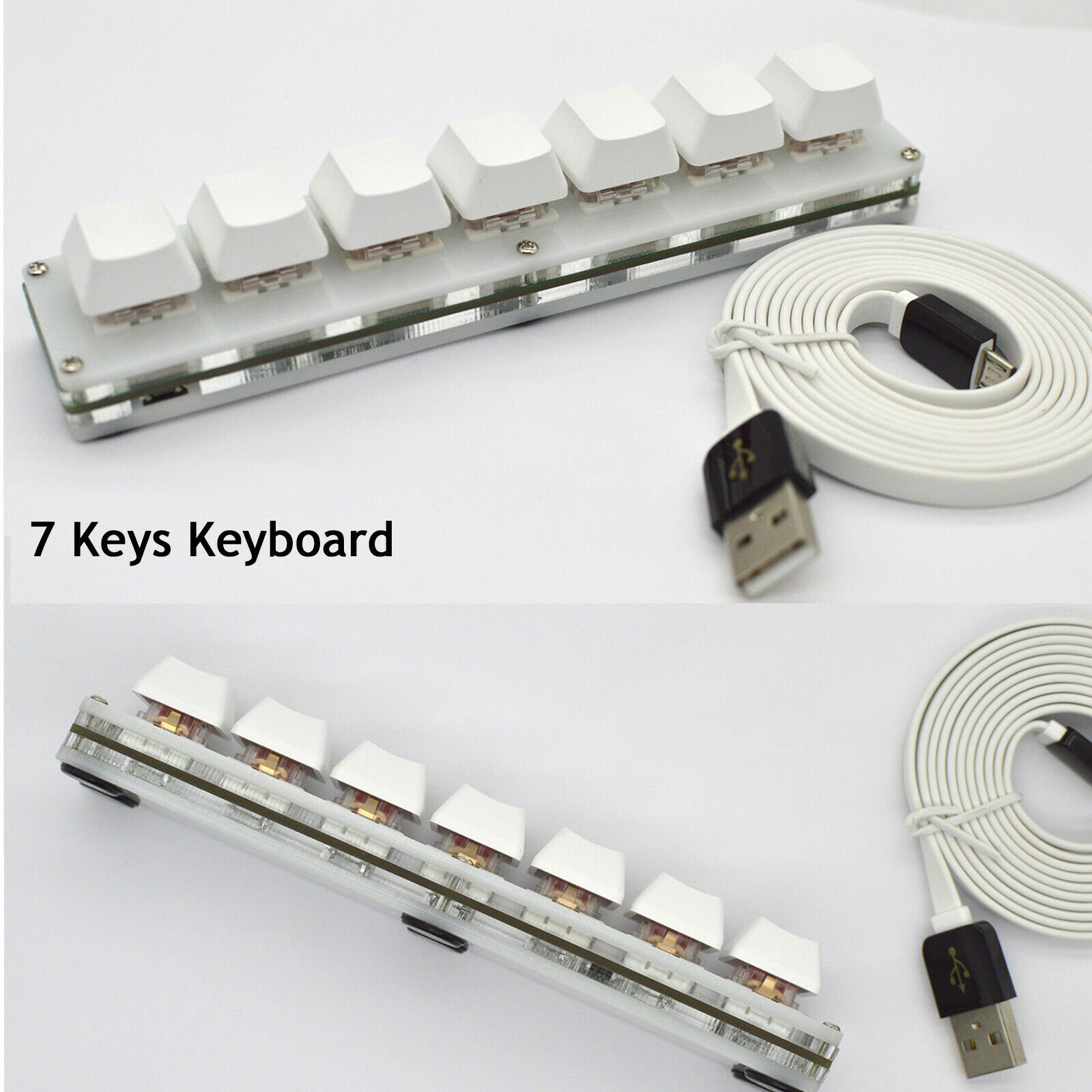 7 Keys Keyboard USB Game Multimedia Programming DIY Macro Mini Mechanical Keypad